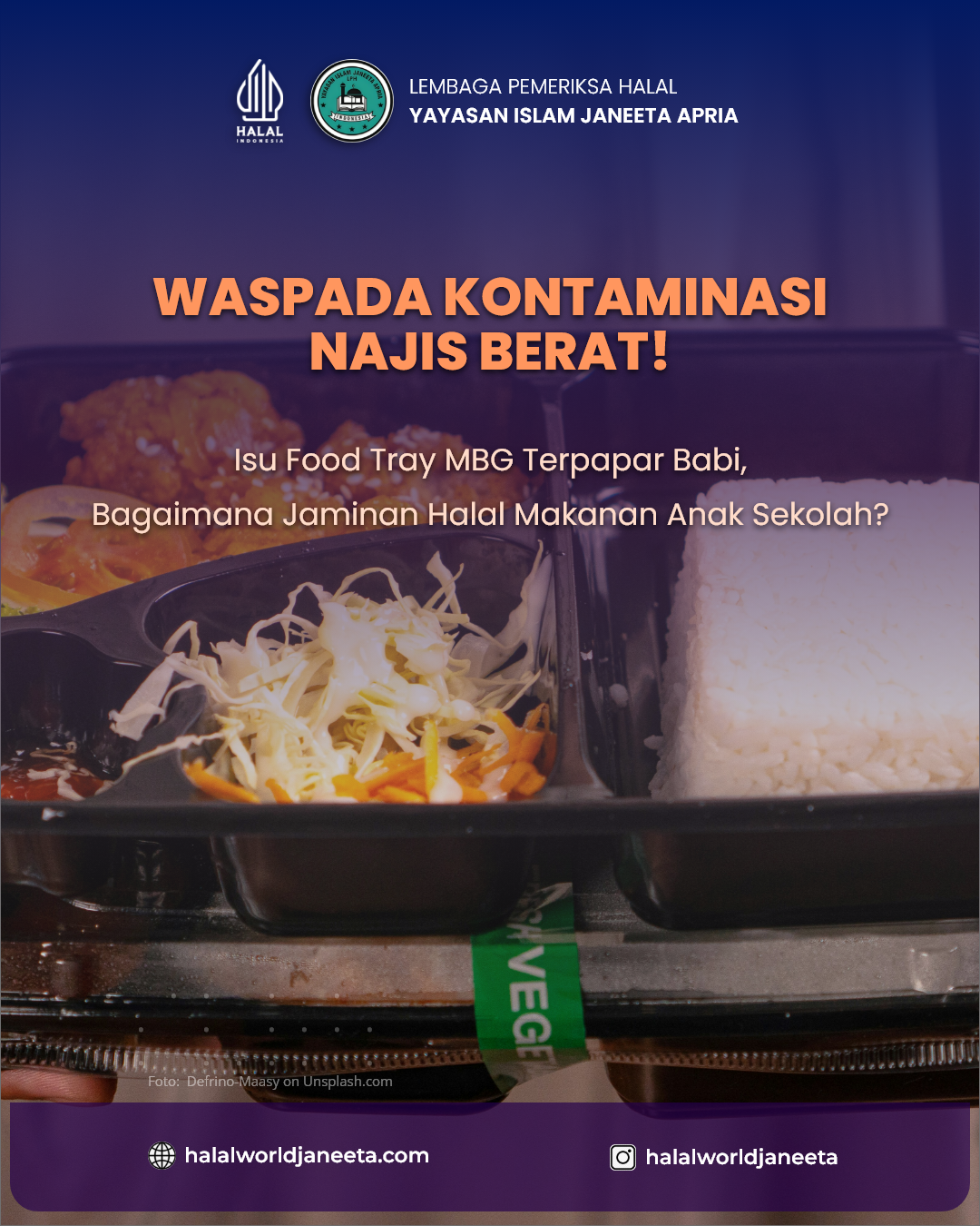 Ilustrasi nampan makanan yang umum digunakan