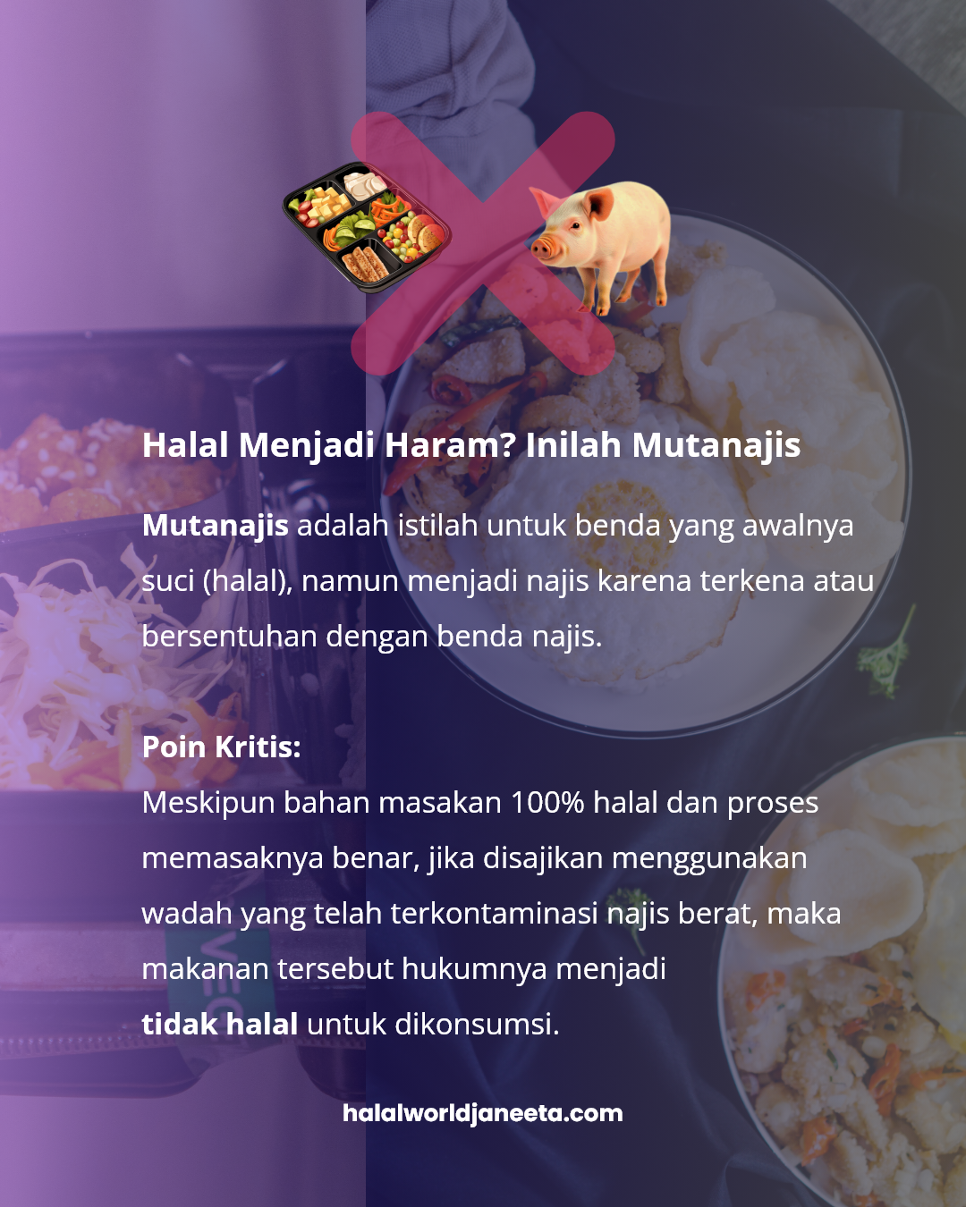 Contoh zat berbahaya yang bisa berpindah ke makanan